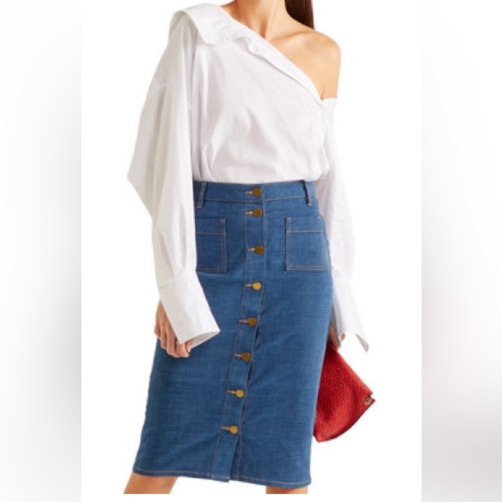 NWOT Tory Burch Rivoli Denim Pencil Skirt